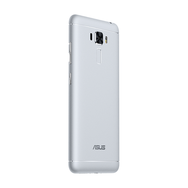 ZenFone 3 Laserシルバー斜め後ろ