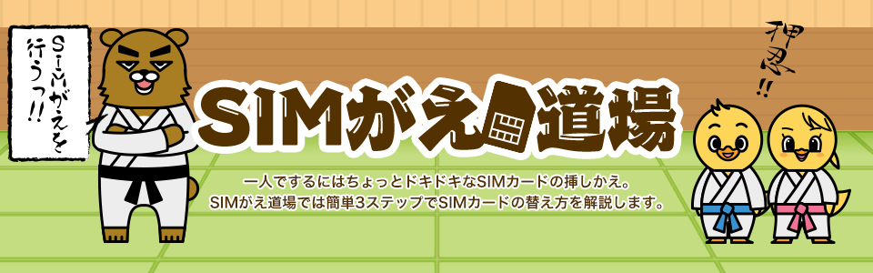 一人でするにはちょっとドキドキなSIMカードの交換。SIM替え道場では簡単3ステップでSIMカードの交換方法を解説します。