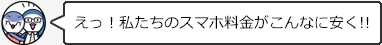 えっ！私たちのスマホ料金がこんなに安く！！
