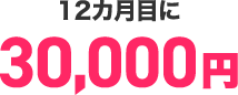 12カ月目に30,000円