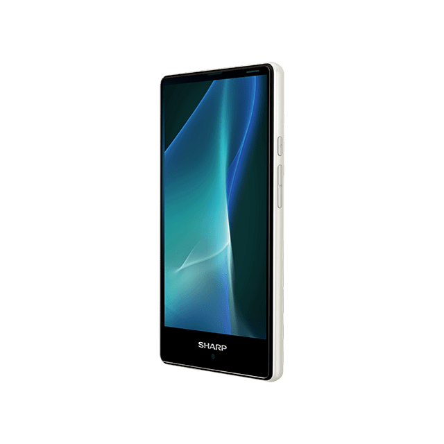 AQUOS mini SH-M03 ホワイト angled