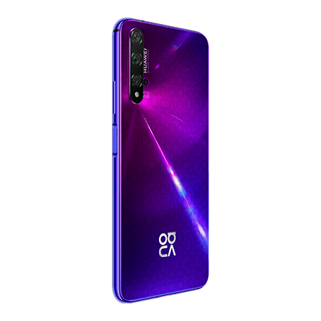 HUAWEI nova 5T パープル angled-back