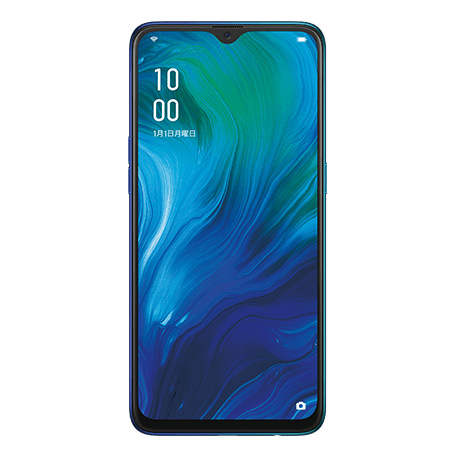 OPPO Reno A ブルー front